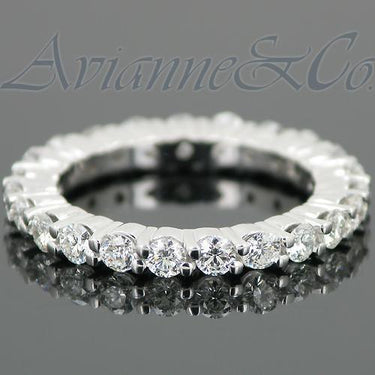 14K White Solid Gold Womens Diamond Eternity Ring Band 1.70 Ctw